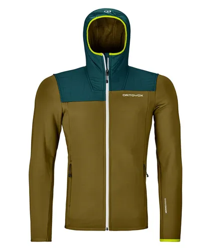 Ortovox Fleece Plus Herren Fleecejacke - Oliv Dunkelgrün XL - Funktionsjacken aus hochwertigem, atmungsaktivem Material für optimale Wärme und Komfort bei Outdoor-Aktivitäten.