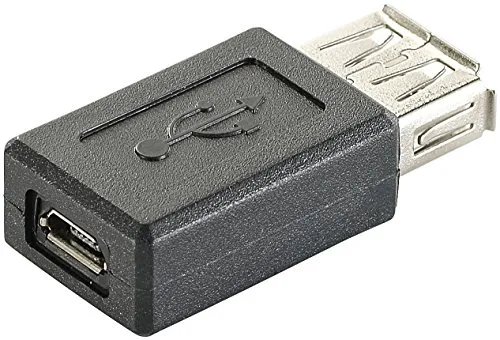 auvisio USB MicroUSB Adapter: USB-2.0-Adapter von USB-A-Buchse zu Micro-USB-B-Buchse (Handy USB Konverter Adapter, Micro Buchse auf Stecker, Verbinder)