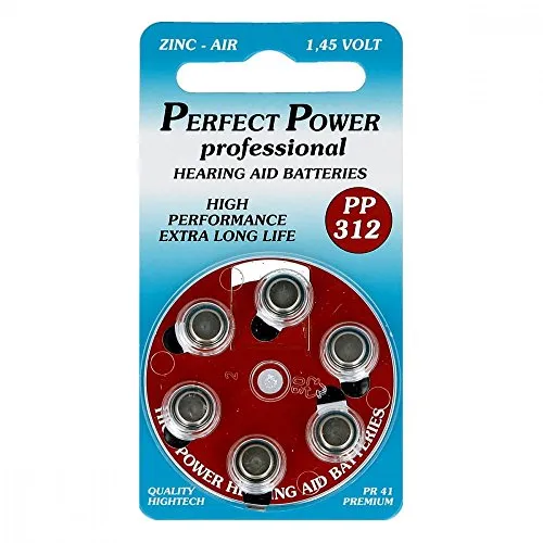 BATTERIEN f.Hörgeräte Power PP312 6 St