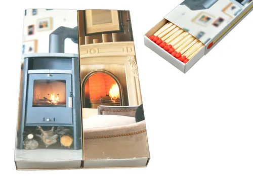 XL Streichholzschachteln 19cm extra lang Kamin / Feuer Motive Kaminanzünder 2