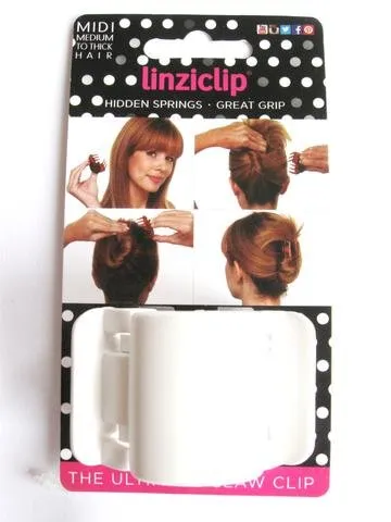 Linziclip Midi The Ultimate Claw Clip matt white in weiß von Linziclip