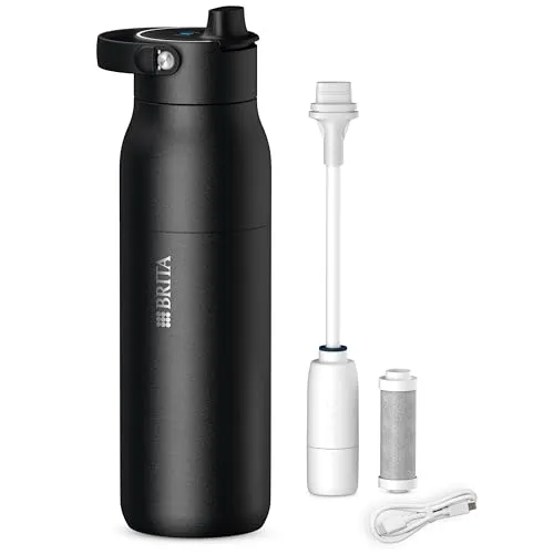 BRITA LARQ iQ Digitale Filter Trinkflasche 1000 ml - Erlebe Hydration neu mit der BRITA LARQ iQ: edle Edelstahlflasche mit Doppelwand-Isolierung, praktische App zur Verfolgung deiner Trinkgewohnheiten und abnehmbarem Henkel für unterwegs. Ideal für deinen aktiven Lifestyle!
