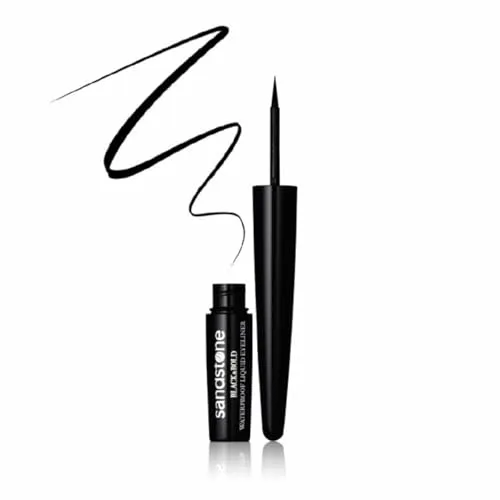 Sandstone Scandinavia Liquid Eyeliner Make-up - Flüssiger lidstrich stift schwarz - Eyeliner filzstift für allergiker geeignet Hypoallergener augenstift wasserfest - Für Anfänger geeignet