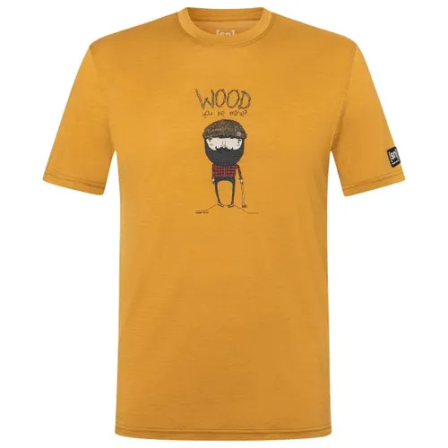 super.natural Wood Crafti Tee (Merino-Mix) gelb Herren, Größe L - Das super.natural Wood Crafti Tee vereint maritimes Design mit optimalem Tragekomfort. Ideal für entspannte Tage oder den Alltag, sorgt die Merino-Mischung für eine angenehme Temperaturregulierung.