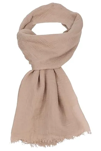 malito - Damen Modeschal aus Viskose - leichter Schal Unifarben - dünnes Halstuch - weich & atmungsaktiv S604 - (Fango)