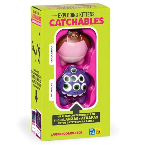 Exploding Kittens Catchables 2er-Pack 3 | Brettspiel für Erwachsene und Familien | Werfen und binden Sie sie zum Sieg | ab 8 Jahren | 2 bis 4 Spieler | 10 Minuten pro Spiel | Spanisch