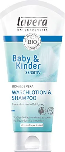 Milde Baby & Kinder Waschlotion & Shampoo 200 ml von lavera