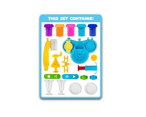 Toi-Toys Kreativset SCULPTIDOUGH Knetset 5x Knete inkl. Zubehör, Ungiftige und wiederverwendbare Knete