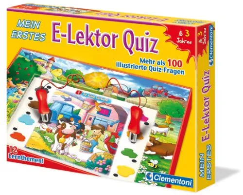CLEMENTONI Wissensspiel Mein Erstes E-Lektor - Gesellschaftsspiel für Kinder ab 3 Jahren, fördert spielerisch Wissen und Lernfreude mit interaktivem E-Lektor.