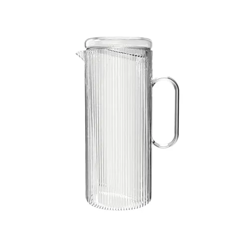 Wasserkaraffe aus recycelten Borosilikatglas, passtin jede Kühlschranktür, nachhaltig, Krug