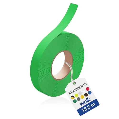 wolk Antirutsch Klebeband R13 Signalgrün (25,0 mm x 18,3 m) – Selbstklebendes Anti-Rutschband für Treppen, Rampen & Böden – Rutschhemmung nach BGR 181 – Innen & Außen, extrem belastbar