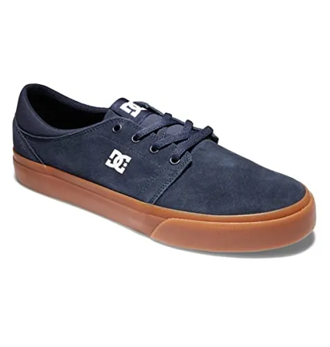 DC Shoes Herren Trase Sd Sneaker, Navy Gum, 46 EU - Herren-Skateboardschuhe mit robustem Wildleder-Obermaterial und atmungsaktivem Mesh-Futter für optimalen Komfort und Halt. Vulkanisierte Konstruktion sorgt für erstklassiges Boardgefühl.