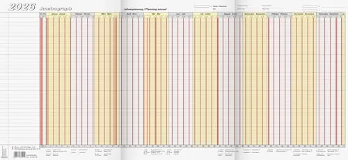 BRUNNEN Urlaubsplaner 2026 „Jumbograph“ | 647×297 mm von BRUNNEN