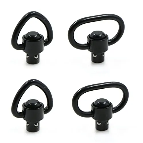 Sling Swivels Mount QD Schwenks Clip Loop Strap Schnellverschluss Riemenbügel Swivel Schnell Detach Wirbel 1,25 Zoll (4 Stücke,Schwarz)