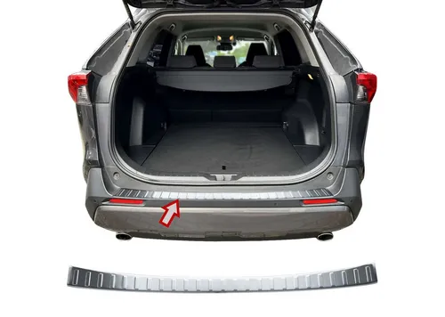 RECAMBO Ladekantenschutz für Toyota Rav4, BJ ab 2018 - Abdeckblenden für optimalen Schutz und exklusive Optik, aus hochwertigem, rostfreiem Edelstahl gefertigt, ideal für den Kofferraum und langlebig bei extremen Temperaturen.