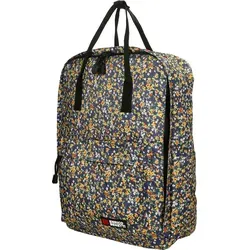 Christian Wippermann Hochwertiger City Rucksack Blau-Blumen für Herren und Damen - Stylischer und geräumiger Rucksack mit 17 Litern Volumen, ideal für den Alltag. Aus robustem, wasserabweisendem Material gefertigt, bietet er viel Stauraum und ein separates Laptopfach für Geräte bis 15 Zoll.