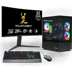 Ankermann Thermal Gaming Bundle, AMD Ryzen 7 8700F, Nvidia GeForce RTX 5060 Ti 16GB, 16GB DDR5 RAM, 1TB NVMe SSD, Windows 11, WLAN, Wildrabbit GMX ... - Schwarz