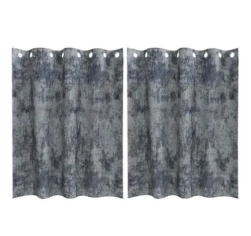 vidaXL Samtvorhang 2er Set Silbergrau 140x140 cm in silber von vidaXL