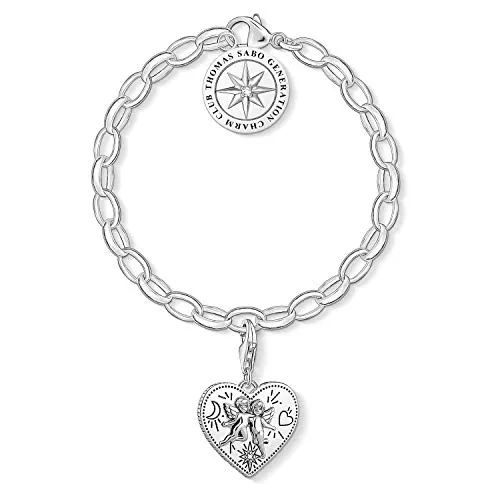 THOMAS SABO Charm-Armband - Charm-Armband aus 925 Sterling Silber, 17 cm lang, mit Karabinerhaken-Verschluss - perfekt für individuelle Stilakzente.