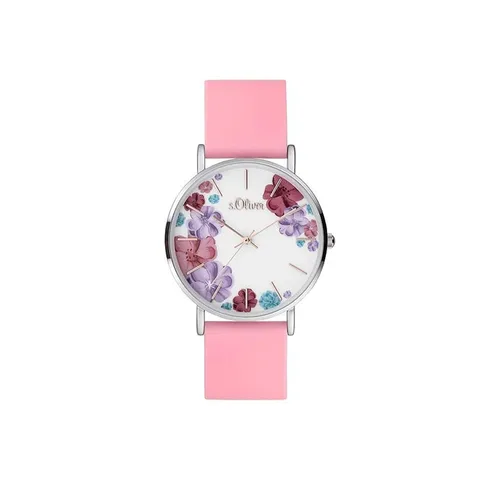s.Oliver Quarzuhr SO-4078-PQ mit Silikonarmband - Armbanduhr mit robustem Silikonarmband, ideal für den Alltag und sportliche Aktivitäten. WEEE-Reg.-Nr. DE: 13030587