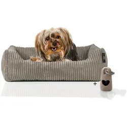 Rohrschneider Hundebett Cordstoff, inkl. Gassibeutel in schwarz von Rohrschneider