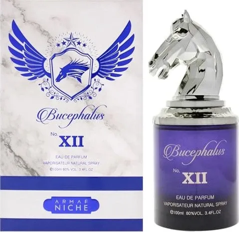 Armaf Bucephalus No. XII Eau de Parfum für Herren 100 ml - Eau de Parfum mit zeitlosem Duft, der Stärke und Eleganz verkörpert. Energiegeladen durch Zitrone und Minze, ergänzt mit würzigen Noten und einer warmen, holzigen Basis.