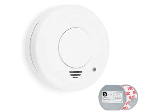 Smartwares Rauchmelder mit Magnetbefestigung - Rauchmelder mit 85dB Alarmton für zuverlässigen Brandschutz, einfache Anbringung ohne Bohren dank Magnetbefestigung und 5 Jahre Batterielaufzeit.