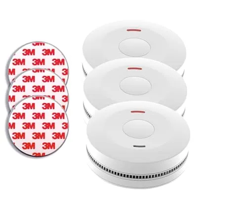 3er Rauchmelder Set Jeising SD-432 mit 10 Jahren Batterie - Rauchmelder Set mit TÜV Zertifizierung, 10 Jahre langlebiger Batterie und einfacher Montage dank Magnetpads – für sicheren Schutz vor Rauch und Brandgefahren.