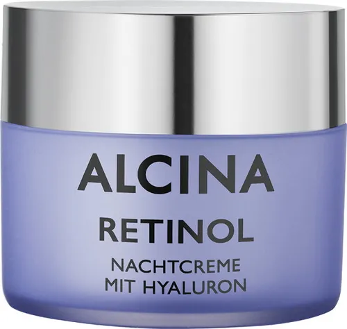 Alcina Retinol Nachtcreme 50 ml - Gesichtscreme mit verkapseltem Retinol und Hyaluron für glattere, straffere Haut nach nur zwei Wochen. Unterstützt die Zellregeneration über Nacht und spendet intensive Feuchtigkeit.
