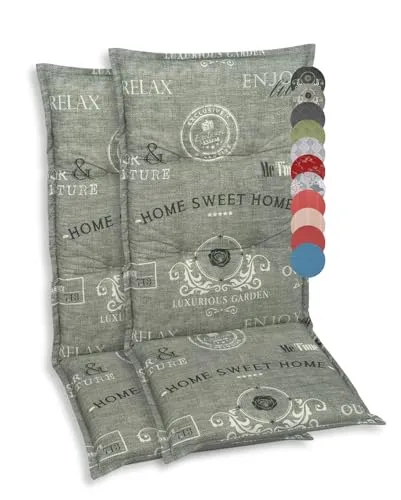 GO-DE Sesselauflage, (2er Set), (L/B): ca. 110x50 cm 2 Auflagen, hellgrau