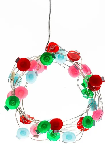 Lindby LED-Lichterkette Motje, Kugeln, rot, grün, 320 cm in rot von Lindby