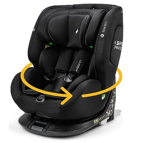 Osann ONE360° - drehbarer Baby- und Kindersitz mit Isofix (40-150 cm) - Kindersitz für alle Größen von 40-150 cm, 360° drehbar für einfaches Ein- und Aussteigen. Höchste Sicherheit durch Isofix und Seitenaufprallschutz.
