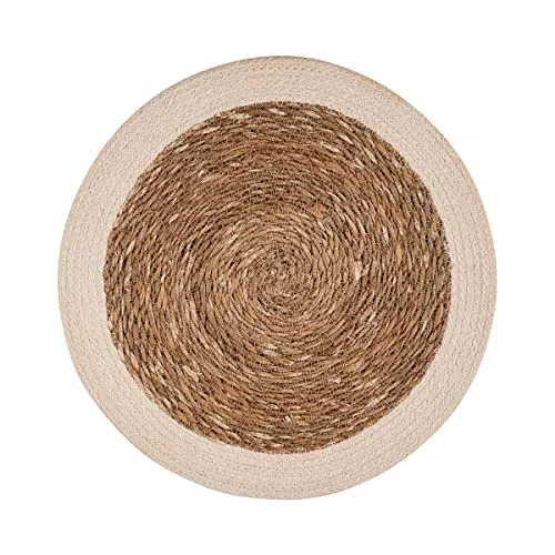 BUTLERS Platztset Rand 38cm aus Seegras & Jute doppelseitig -Sauvage- abwaschbares Tischset für den gedeckten Tisch | Platzdeckchen schmutzabweisende Tischmatte