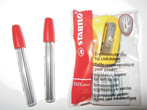 STABILO EASY ergo Bleistiftminen 1,4 mm + Spitzer, links