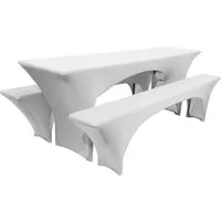 Beautissu Hussen-Set Victoria, Stretch weiß in weiß von Beautissu