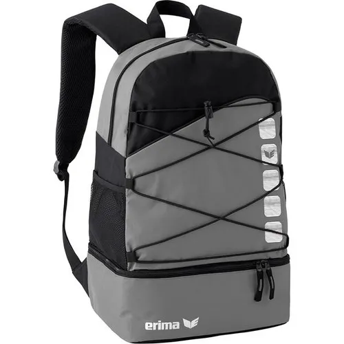 ERIMA Multifunktionsrucksack mit Bodenfach - Sporttaschen für alle Outdoor-Aktivitäten, mit praktischem Bodenfach für zusätzlichen Stauraum und robustem 100% Polyester-Material.
