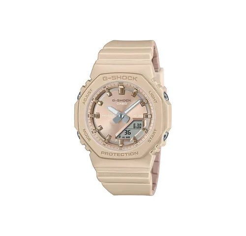 Casio Watch GMA-P2100ST-9AER - Elegante Damenarmbanduhr mit perlmuttartigem Glanz, vielseitigen Funktionen wie Stoppuhr und Weltzeit, sowie 20 bars wasserdicht – perfekt für jeden Anlass.