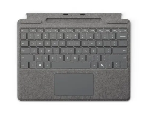 M & M's Surface Pro Keyboard mit praktischer Stiftaufbewahrung - Das M & M's Surface Pro Keyboard bietet eine praktische Stiftaufbewahrung und ist ideal für den professionellen Einsatz. Perfekte Kombination aus Funktionalität und Stil für Ihr Business.