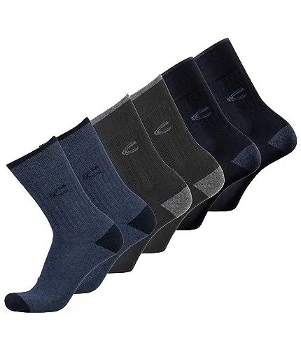 camel active SportSocken 6 Pack schwarz, anthrazit, blau 6 Paar Plüschsocken, SockSizes:39-42