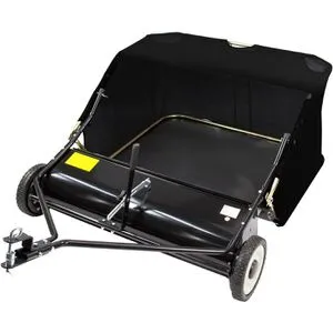 DEMA Kehrmaschine für Rasentraktor – Effizienter Laubkehrer mit 120 cm Kehrbreite - Robuste Kehrmaschine für Garten und Hof, mit 350 Liter Fangkorb und einstellbarer Kehrhöhe für müheloses Arbeiten.