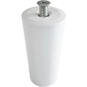 Bauheld Rollladenstopper zum Anschrauben, 20 x 40 mm, weiß, Kunststoff, 8 Stück