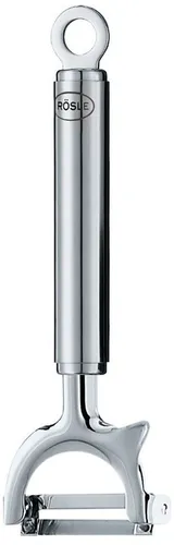 Rösle 12735 Pendelschäler quer - Edelstahl Gemüseschäler 17 cm - Schäler & Zerkleinerer: Hochwertiger Pendelschäler aus Edelstahl, ideal für schnelles und müheloses Schälen von Gemüse und Obst in der Küche.