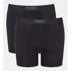 sloggi Boxer men EVER Ease Short 2P - Temperaturausgleichend in Schwarz XL - Herrenunterhosen mit atmungsaktivem Material für optimale Temperaturregulation. Perfekt für den ganzen Tag, sorgt für höchsten Tragekomfort.