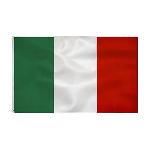 Italian Flag Bandiera italiana Italienische Flagge 90 x 150 cm- Italien Polyester Metall Ösen im Freien Italien Lebendige Farbe und geeignet für den Innen- und Außenbereich Italienische Flagge