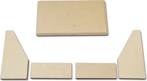 Feuerraumauskleidung passend für Fireplace Rönky 50 Kaminofen Ersatzteil Brennraum