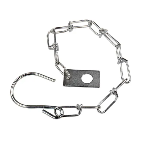 Sicherungskette Metall mit Montage-Platte Länge 250 mm mit Haken Anhänger TOP