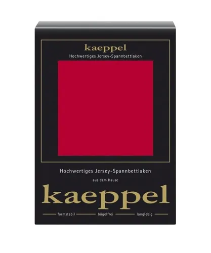 Kaeppel Jersey Spannbettlaken in Rot, Größe 140-160 x 200 cm - Hochwertiges Jersey-Spannbettlaken in leuchtendem Rot, aus 100% Baumwolle, sorgt für optimalen Schlafkomfort und eine stilvolle Schlafzimmergestaltung.
