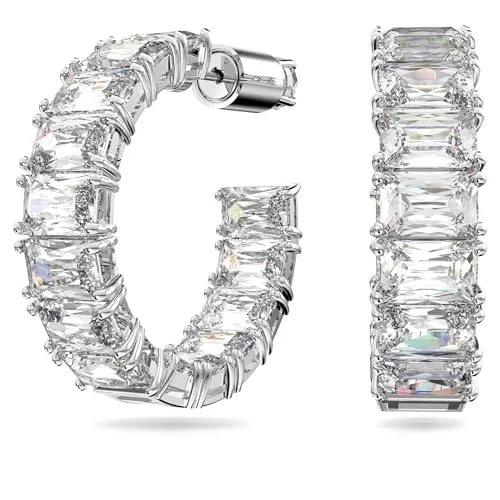 Swarovski Matrix Kreolen in silber von Swarovski