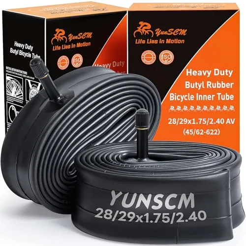 YunSCM 2PCS 47/62-622 Schwerlast 28/29 Zoll Schlauch 28/29x1.75/1.95/2.25/2.40 AV32mm Ventil Kompatibel 28/29 Zoll Fahrradschlauch 28/29x1.75 28/29x1.95 28/29x2.10 28/29x2.25 28/29x2.35 28/29x2.40