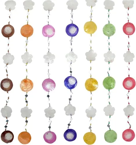 GURU SHOP Muschel & Spiegelkette Mobile, Gelb